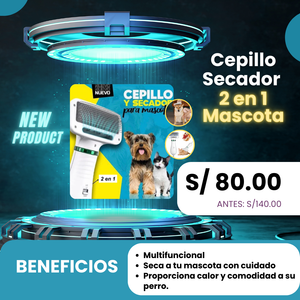 ⭐🐶PEINE SECADOR 2 EN 1  PARA MASCOTAS+ENVIO GRATIS😸⭐🐶