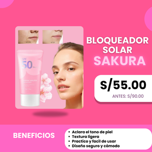 😍🌞BLOQUEADOR SOLAR JAPAN SAKURA SPF 50 + ENVIÓ GRATIS😍🌞